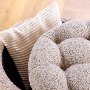 Taburete cu spatiu de depozitare Modern Barock 50cm, boucle champagne - Img 3
