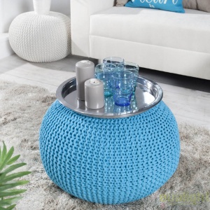 Taburete multifunctional Leeds 50cm albastru A-23104 VC - Img 2