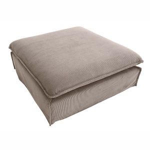 Taburete, suport pentru picioare Heaven 100cm, catifea raiata greige