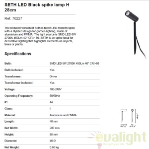 Tarus, proiector cu iluminat LED exterior IP44, SETH II 70227 47646 universul-luminii.ro