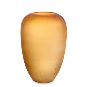 Vas decorativ din sticla design LUX Zenna M, amber
