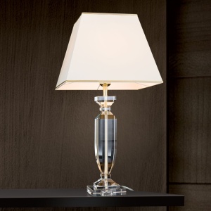 Veioza design decorativ cu cristal K9 POKAL crem/auriu 156206 universul-luminii.ro