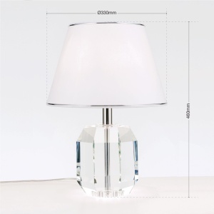 Veioza design lux cu cristal K9 ALEXIS alb/crom 234576 universul-luminii.ro