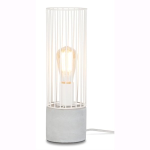 Veioza design modern cu baza din ciment, Memphis alb MEMPHIS/T/W