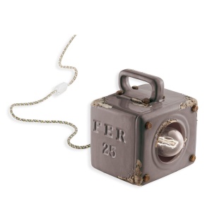 Veioza design retro realizat manual din ceramica INDUSTRIAL 216686 universul-luminii.ro