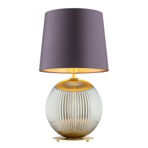 Veioza eleganta realizata manual Hampton, gri cenusiu/ pruna-violet