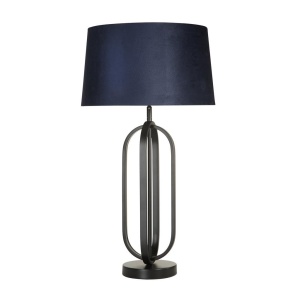 Veioza/Lampa de masa decorativa Chic negru/navy - Img 3