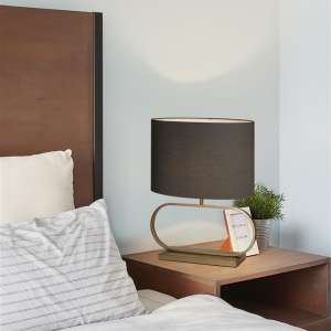 Veioza/Lampa de masa decorativa Sleek bronz/gri - Img 2