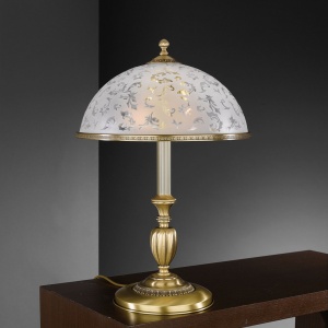 Veioza, Lampa de masa design clasic din alama si sticla 6202 102216 universul-luminii.ro