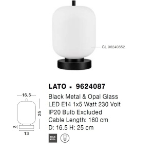 Veioza/Lampa de masa design decorativ LATO 139056 universul-luminii.ro