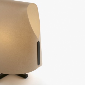 Veioza/Lampa de masa design decorativ LUANG M Black/camel - Img 3