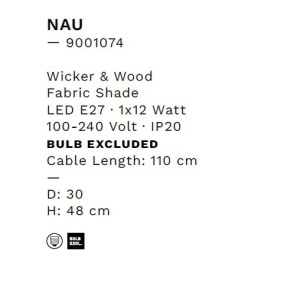 Veioza/Lampa de masa design decorativ, NAU H 48cm 243926 universul-luminii.ro