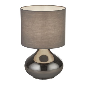 Veioza/Lampa de masa design decorativ Oslo fumuriu/gri
