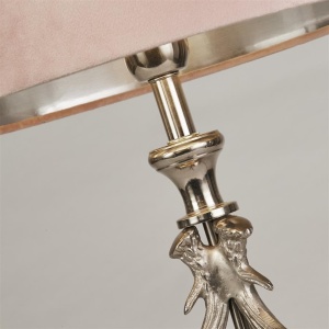 Veioza/Lampa de masa design lux elegant Belle argintiu/roz 148606 universul-luminii.ro