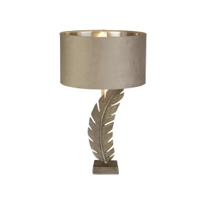 Veioza/Lampa de masa design lux elegant Belle argintiu/taupe