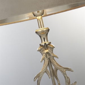 Veioza/Lampa de masa design lux elegant Belle argintiu/taupe 148596 universul-luminii.ro