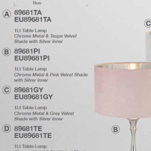 Veioza/Lampa de masa design lux elegant Belle crom/roz 148656 universul-luminii.ro