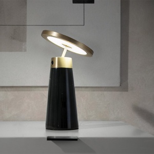 Veioza, Lampa de masa design LUX LED dimabil Marquina marble black 211486 universul-luminii.ro