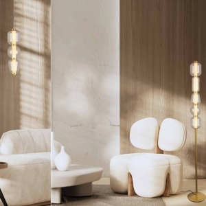 Veioza, Lampa de masa design modern LED DECO auriu/ sampanie 151946 universul-luminii.ro