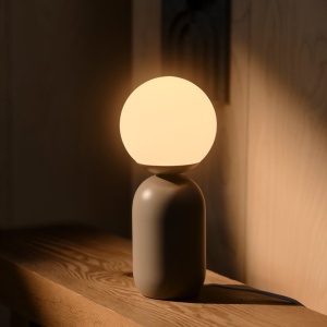 Veioza, lampa de masa design modern Notti maro deschis - Img 7