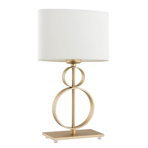 Veioza, lampa de masa design modern Perseo crem, auriu 124436 universul-luminii.ro