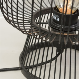 Veioza, lampa de masa eco din bambus Cango negru, 30x26cm 195956 universul-luminii.ro