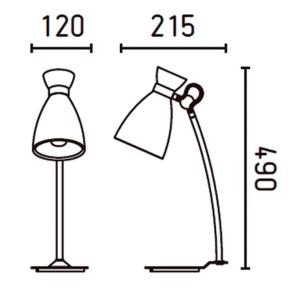 Veioza, lampa de masa H-49cm Retro 20005 55096 universul-luminii.ro