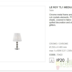 Veioza lampa de masa LE ROY TL1 MEDIUM 073422 52126 universul-luminii.ro