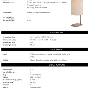 Veioza, Lampa de masa LUX Volturno 150096 universul-luminii.ro