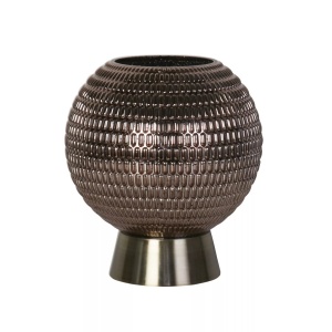 Veioza, Lampa de masa sticla maro Mila - Img 3