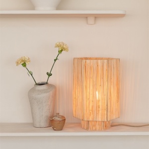 Veioza/Lampa Eco din Rafie, Panama octogon L, natur 166976 universul-luminii.ro