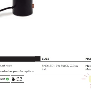 Veioza LED design deosebit HOSHI negru/cupru 28388 181016 universul-luminii.ro
