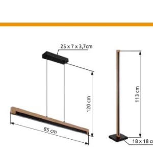 Veioza LED design natural lemn STARLA 240876 universul-luminii.ro