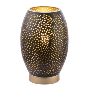 Veioza metalica design decorativ NARRI auriu/negru 24002S GL