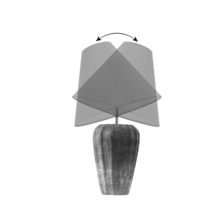 Veioza neagra cu tesatura organza GRACIA 35cm - Img 7