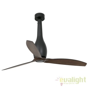 Ventilator cu telecomanda ETERFAN negru mat/ lemn 32004