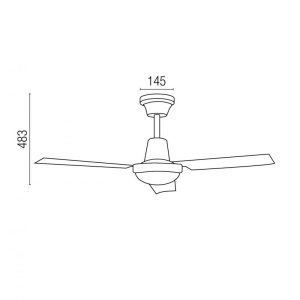 Ventilator modern cu regulator de perete diam.140cm Indus 33001 46806 universul-luminii.ro