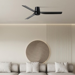 Ventilator tavan cu telecomanda PUNT TUB M negru