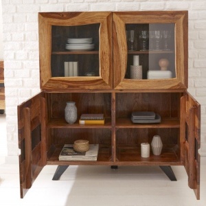 Vitrina design industrial Amazonas 140cm Sheesham - Img 5