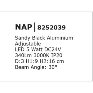 Accesoriu, Corp de iluminat pentru sina magnetica Buxton, Loop sau Sign, Nap 5W 3000K 80397 universul-luminii.ro