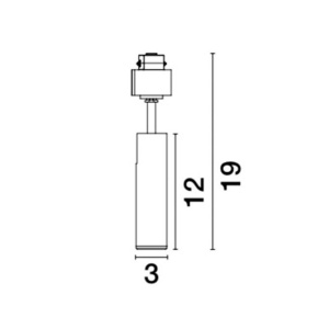Accesoriu, Corp de iluminat pentru sina magnetica Buxton, Loop sau Sign, Nap 10W 3000K 80407 universul-luminii.ro