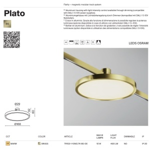 Accesoriu, Spot pentru Sistem Modular Magnetic Flarity, Plato alama 243197 universul-luminii.ro