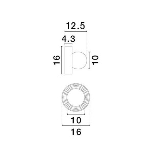 Aplica baie protectie IP44, Portelan, Caramel, ORBIQUE 16cm 168767 universul-luminii.ro