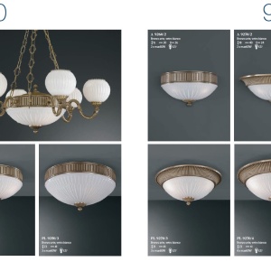 Aplica clasica design italian din alama, sticla 9250 RA-A. 9250/2 201677 universul-luminii.ro
