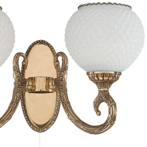 Aplica clasica din alama cu 2 brate design italian 8550 107957 universul-luminii.ro