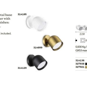 Aplica cu 2 Spoturi stil modern minimalist Dodo ap2 alama 142947 universul-luminii.ro
