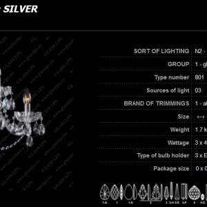 Aplica cu 3 brate Cristal Bohemia 90627 universul-luminii.ro