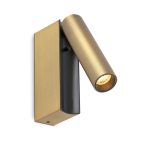 Aplica cu reader LED directionabil stil minimalist CRONOS bronz
