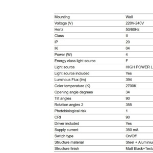 Aplica cu reader LED directionabil stil minimalist GABO negru - Img 7