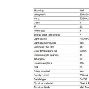 Aplica cu reader LED directionabil stil minimalist TIMIT negru - Img 6